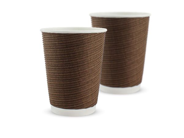 Гофростакан 430 мл (Коричневий)