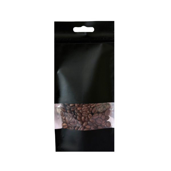 Дой-пак 100*200 чорний матовий з віконцем